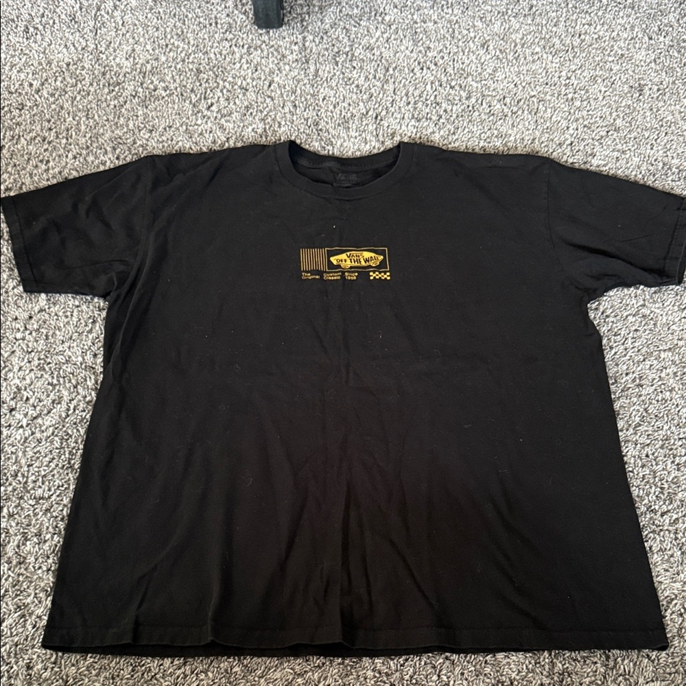 Vans Black Tee with Gold Graphic